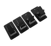 TOBBOMEY 2 Paires Support Tringle Rideaux Adhésif sans Perçage Clip Fixation Robuste pour Tringles Penderie Installation Facile sans Outils Design Moderne et Polyvalent Lot