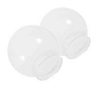 TOBBOMEY 2 pièces Abat-jour Sphérique Acrylique Lait Opaque Lot de Globes de Remplacement pour Éclairage Mural Extérieur Diffuseur Lumineux Doux et Résistant pour Jardin et Terrasse