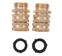 TOBBOMEY 2 pièces Adaptateur Laiton Double Filetage Femelle Rotatif pour Tuyau Arrosage Jardin et Étanche Lot Rondelles Connecteur Irrigation Standard