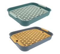 TOBBOMEY 2 pièces Bac à Litière pour Petits Animaux avec Détachable Antidérapante Toilette pour Lapin Cochon Chinchilla et Hamster Entretien Facile et Hygiénique Adapté pour Intérieur et