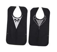 TOBBOMEY 2 pièces Bavoir Adulte Réutilisable Imperméable pour Seniors Protection les Taches Lavable et Lot