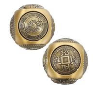 TOBBOMEY 2 Pièces Boules de Baoding à Six Faces Sculptées Exercice et Anti-stress pour Renforcement Main et Décoration Feng Shui Lot