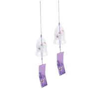 TOBBOMEY 2 pièces Carillons Éoliens Verre avec Pendentif et Étiquette pour Décoration Intérieure et Extérieure Accessoires Suspendus pour Jardin et Maison Style Délicat et Pratique
