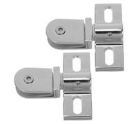 TOBBOMEY 2 pièces Charnières Pivotantes pour Porte de Alliage Lot de Fixation Stable Supérieure et Inférieure Adaptées Aux Portes Verre Accessoires de Quincaillerie pour Salle de Bain