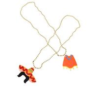 TOBBOMEY 2 pièces Collier Mexicain à Pendentif Suspendu Design Feutre avec Cape et Chapeau Accessoire Décoratif pour Fête Cinco de Mayo et Carnaval Lot
