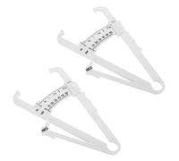 TOBBOMEY 2 pièces Compteur de Graisse Corporelle Compact Mesure Épaisseur Peau avec Échelle Outil Pratique pour Homme et Femme avec Tableau Interprétation pour Pourcentage de Graisse