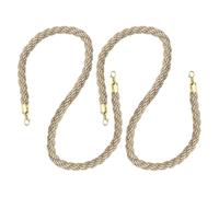 TOBBOMEY 2 pièces Corde de Barrière Jute Résistante pour File Attente et Séparation avec Crochets Cordon de Sécurité pour Poteaux de Contrôle de Foule Usage Polyvalent Banques Hôtels