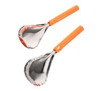 TOBBOMEY 2 Pièces Corer Acier Inoxydable pour Citrouille et Melon Outil Manuel de Séparation de Cuillère à Fruit pour Cuisine Design Orange