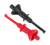 TOBBOMEY 2 pièces Crochet de Test pour Multimètre avec Pointe Filetée Pince Rétractable pour Clips Ic Accessoire Précis pour Mesures Électriques