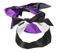 TOBBOMEY 2 pièces de Sommeil Satin Cache-yeux Confortable et Bandeau Nuit Léger pour Voyage Sieste et Méditation Bloque la Lumière Noir Noir Blanc