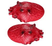 TOBBOMEY 2 Pièces Décorations Halloween Coeur Factice Effrayant Accessoires Maison Hantée Simulation Organes pour Soirées et Scènes