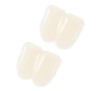 TOBBOMEY 2 pièces Dents de Lapin en Résine Blanche pour Cosplay Halloween Accessoires de Fête et Costume de Mascarade Faux Dentier Confortable pour Adultes