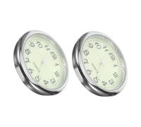 TOBBOMEY 2 pièces Horloge de Voiture Lumineuse Horloge de Tableau de Bord Auto Pratique et Créative Lot Pile Design Quartz Électronique Simple