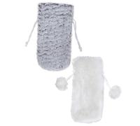 TOBBOMEY 2 Pièces Housse de Bouteille de Vin Joli Manchon pour Bouteille Poche Pratique de Vin Blanc et Gris