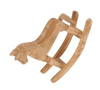 TOBBOMEY 2 Pièces Lot de 2 Figurines en Bois Sculptées à la Main 18X6X18 CM, Décoration de Bureau Cheval à Bascule Vintage, Ornement Zodiaque Chinois pour Chambre et Intérieur Western,