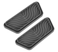 TOBBOMEY 2 Pièces Lot de Bacs Anti-goutte Silicone pour Réfrigérateur Plateau Récupérateur Eau sans Déversement Tapis Antidérapant pour Distributeurs Eau et Glaçons