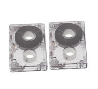 TOBBOMEY 2 pièces Lot de Cassettes Audio Vierges Mini Format Compatible Enregistreur Cassette Interview Enregistrement Musique Discours et Apprentissage
