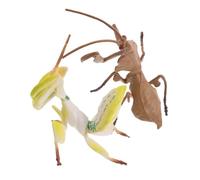 TOBBOMEY 2 Pièces Modèle D'insecte De Simulation Sculpture De Décoration De Mantis De Prière Réaliste Modèles D'insectes Décor De Sculpture Mini-Animal Plastique