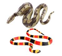 TOBBOMEY 2 Pièces Modèles de Serpents Jouets Réalistes Figurines Serpent Souples pour Farces et Décorations Halloween Jouets pour Garçon Fille et Fêtes