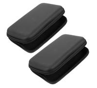 TOBBOMEY 2 pièces Organisateur Électronique de Voyage EVA Pochette Portable pour Câble Chargeur et Accessoires Multi-compartiments Légère et Résistante pour Maison et Déplacements