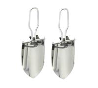 TOBBOMEY 2 pièces Pelle de Jardin Pliante Acier Inoxydable Outil Léger et Compact pour Plantation et Désherbage Extérieur