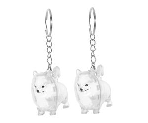 TOBBOMEY 2 Pièces Porte-clés Souvenir Poils Animaux Boîte Mémo pour Poils de Chien et Chat Conserve Mémoire Fidèle Compact et Multifonction pour Amoureux des Animaux