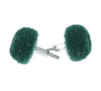 TOBBOMEY 2 Pièces Roue Abrasive Champignon Verte Lot pour Perceuse Tampon à Récurer Fibre Haute Performance Polissage et Décapage de Rouille pour Métal Inoxydable et Bijoux