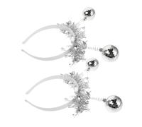 TOBBOMEY 2 pièces Serre-tête Disco Boule Facette Accessoire Fête et Carnaval pour Cosplay et Soirées