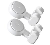 TOBBOMEY 2 pièces Support Mural pour Douchette à Main avec Ventouse Installation sans Perçage Base Réglable Lot de Fixation Solide pour Murs Lisses et Plats Maintien Durable