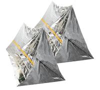TOBBOMEY 2 pièces Tente Urgence Tube Extérieure Abri Jetable Imperméable et Coupe-Vent Protection Survie Compacte pour Camping et Randonnée