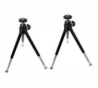 TOBBOMEY 2 Pièces Trépied Téléphone Portable Télescopique Support Multifonction pour Diffusion Mobile et Photographie sur Bureau Mini Trépied Extensible Noir