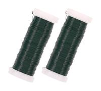 TOBBOMEY 2 Rouleaux Fil de Jardin Flexible Fer Vert Attaches Résistantes pour Plantes Vignes Branches et Projets DIY Liens Souples pour Fixation des Plantes
