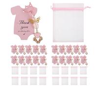 TOBBOMEY 20 Ensemble Porte-clés Ange avec Couronne Cadeau Remerciement Shower et Baptême Accessoire Fille Pendentif Charme pour Invités