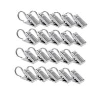 TOBBOMEY 20 pièces Anneaux Rideau Pince Acier Inoxydable Clips avec Crochet Robuste pour Suspension Facile de Rideaux Tringle Usage Domestique et Professionnel