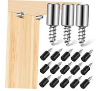 TOBBOMEY 20 pièces Lot de Taquets Étagère Auto Taraudeuses Fer Robuste avec Manchon Antidérapant Supports de Fixation Réglables pour Étagères Cuisine et Meubles