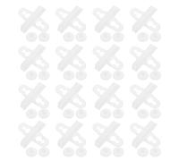 TOBBOMEY 20 Pièces Tasses De Ventouses Aquariums Plaque D'isolement D'aquarium Support à Ventouse Clip De Fixation De Diviseur Tasses De Navette Pince à Poisson White Abs