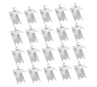 TOBBOMEY 20pièces Clips De Support Pour Étagère De Réfrigérateur Acier Inoxydable Supports De Congélateur Robustes Et Faciles à Installer Pour Optimisation De Espace à Usage