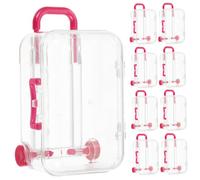 TOBBOMEY 24 pièces Boîtes à Bonbons Transparentes Forme de Valise Boîtes Cadeaux Mariage et Shower Conteneurs Décoratifs pour Fêtes et Réceptions