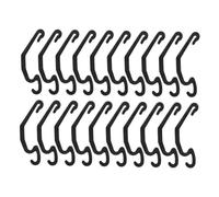 TOBBOMEY 24 pièces Clips de Fixation pour Cage Animal Plastique Noir Connecteurs Amovibles pour Bords de Cage Pinces de Serrage Robustes et Rongeurs Accessoires Stables et Compacts