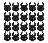 TOBBOMEY 25 pièces Clips Ventouses pour Aquarium Support Tuyaux Eau et Chauffage Fixation Rapide et Facile à Installer pour Tuyaux de Bassin et Lumières Submersibles Noir