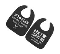 TOBBOMEY 2pièces Bavoir Adulte Réutilisable Imperméable Pour Personnes Âgées Lot De Bavoirs Pratiques Pour Manger Et Boire Protection Des Vêtements Facile À Utiliser