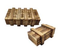 TOBBOMEY 2pièces Boîte Puzzle Bois avec Compartiments Secrets Jeu Éducatif pour Garçon Fille Et Adultes Puzzle Intelligence avec Coffret Double Casse-tête pour Entraînement Cognitif Et Inte