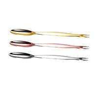 TOBBOMEY 3 pièces Aiguilles Crabe Acier Inoxydable Ustensiles Polyvalents Multifonctions Fourchette et Cuillère pour Fruits de Mer Résistantes et Pratiques pour Décorticage Homard