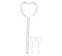 TOBBOMEY 3 pièces Boules Arrosage Automatiques Verre Forme de Cœur Système Irrigation pour Jardinières Arrosage Lent et Pratique pour Plantes Pot Lot