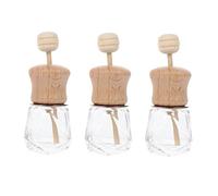 TOBBOMEY 3 Pièces Bouteilles Huile Essentielle Verre pour Diffuseur Aromathérapie Voiture Compatible avec Aération Désodorisant Parfumé Portable pour Intérieur Auto