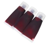 TOBBOMEY 3 Pièces Fake Blood Tube for Halloween Face Clothes Skin Friendly Thick Artificial Blood Prank Props for Vampire Cosplay Party