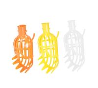 TOBBOMEY 3 Pièces Outil de Fruits et Pratique Tête Blanche Orange et Jaune Facile à Fixer Perche pour Verger et Jardinage