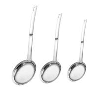 TOBBOMEY 3 Pièces Tamis Cuisine Inox Acier Inoxydable Passoire Maille Fine Multi-usage pour Filtrer Jus Lait de Soja et Séparer Liquide Ustensile Pratique avec Poignée Perforée pour Usage