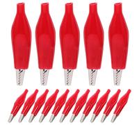 TOBBOMEY 30 pièces Pince Crocodile Électrique de Taille Importante avec Manchon Isolant pour Tests Électriques Clips Tout Usage pour Câblage Soudure et Contrôle Automobile