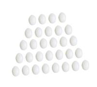 TOBBOMEY 30 pièces Œufs Pigeons Factices Plastique Solide Réalistes et Durables pour Décoration Pâques et Accessoires Incubation